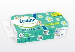 Ecoline 50 Toilettenpapier 3-lagig Klopapier WC-Papier weiß Zellstoff 150 Blatt