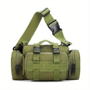 Taktische Hüfttasche in Oliv (Grün), 3in1 Combat Hip Bag als Bauchtasche, Umhängetasche oder Tragetasche mit MOLLE System