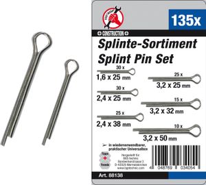 KRAFTMANN 88138 Splinte-Sortiment 135-tlg.