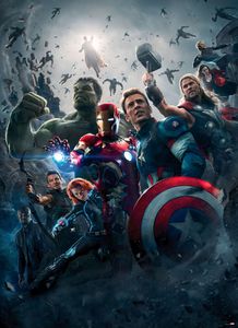 Papier Fototapete - Avengers Age of Ultron Movie Poster - Größe 184 x 254 cm