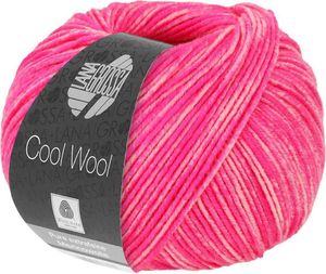 Lana Grossa Cool Wool Neon Print, Farbe:6525 - Neonpink/Rosa