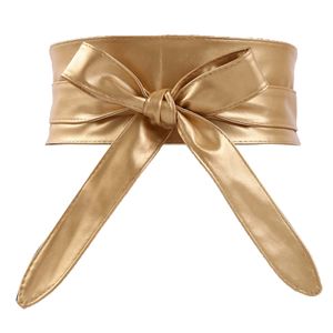 Eleganter, prägnanter Damengürtel, schöner verstellbarer Mädchengürtel aus Kunstleder für Dating-Golden