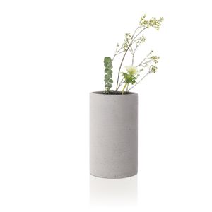 BLOMUS Vase COLUNA Blumenvase 20 cm hellgrau Geschenk 65595