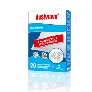20x dustwave® Staubbeutel für Miele S8340 / S1800-S2000 / S2 / S227-S240i / S269-S282i / S500-S499i S600-S699 Gr. G - kompatibel zu Swirl M40 / M49 / M50 / M54 / M55 & Miele Typ G/N GN HyClean 3D