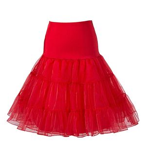 Boolavard® TM 50er Jahre 26" Petticoat Reifrock Unter Rock Unterrock Unterrock Reifrock Röcke Vintage Swing APPLELOVE (Red L/XL)