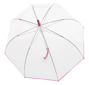 doppler Stockregenschirm Regenschirm Nizza Transparent AC Pink transparent