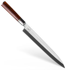 KEMP&ECKE® Yanagiba "Weide" Sashimi Sushi Messer 24 cm Klinge mit Griff aus Dalbergiaholz