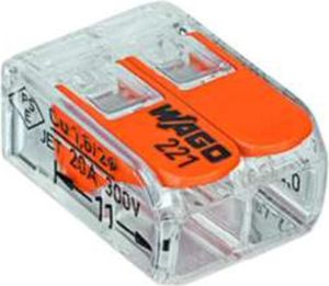 Wago Verbindungsklemmen 100 Stück Modell 221 bis 4mm² 2-fach