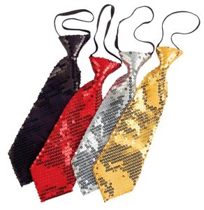RUBIE'S Faschingsaccessoire - Pailletten Krawatte, in schwarz