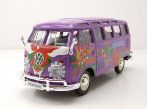 Maisto 32301L VW T1 Samba Bus Hippie Line lila 1:25