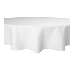 Tischdecke rund 180 cm weiss Leinenoptik Lotuseffekt Tischwäsche Wasserabweisend
