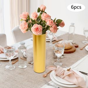 Gold Vasen für Centerpieces Hochzeit, Metall Blumenvase Blumen Stand, Vintage Trompete Vase