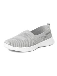 Abtel Damen Sneakers Sommermode Freizeitschuhe Weiche Schuhe Runde Zehe,Farbe:Grau,Größe:36