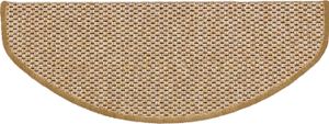 Stufenmatte in Sisal-Optik Kalkutta in vielen Farben Natur Halbrund 23,5 x 65 cm