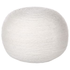 BELIANI Pouf Sandbeige aus Jute rund ⌀ 46 cm Boho Stil Indoor Sitzpouf für Wohnzimmer Schlafzimmer Flur Diele Garderobe