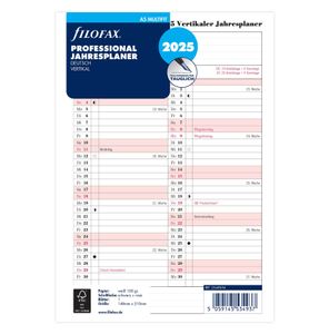 FILOFAX Kalendereinlage 2025 A5 Jahresplaner Professional weiss deutsch 25-68554