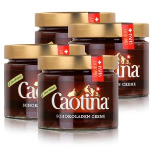 Caotina Schweizer Schokoladen Creme Brotaufstrich Creme Chocolat 300g (4er Pack)