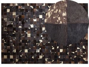 BELIANI Teppich Braun aus Leder 160 x 230 cm Patchwork Handgefertigt Rechteckig Modern