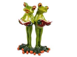 Formano lustige Frösche Figur Sänger singendes Paar Duo Chor frosch Poly 16 cm