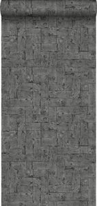 Origin Wallcoverings Tapete Backstein-Optik Schwarz - 347571 - 53 cm x 10,05 m