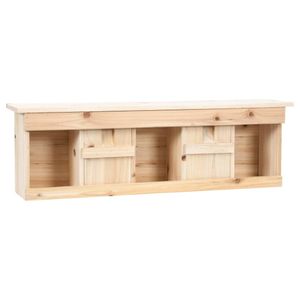 vidaXL Spatzenhaus 5-fach 68x15x21 cm Tannenholz