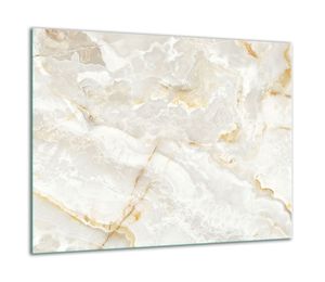 Glas-Herdabdeckplatte Ceranfeldabdeckung Zweiteilig 2x30x52 Marmor 