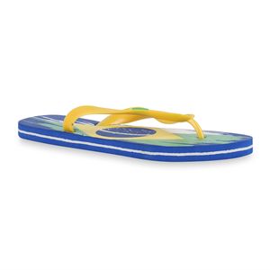 Mytrendshoe Pánské sandály Toe Separators Letní pantofle Koupací sandály Ploché 825983, Barva: žlutá, Velikost: 43