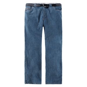 Luigi Morini Jeans blau mit Gürtel Übergröße, Größe:35