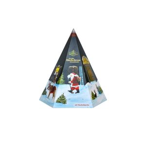 2097 - Räucherkerzen-Adventskalender - Pyramide, incl. Räucherhäuschen aus Metall