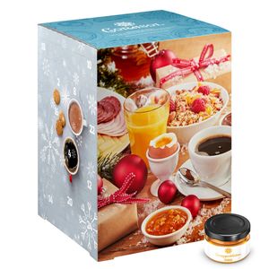 Corasol Premium Frühstücks-Mix Adventskalender 24 kulinarische Highlights von süß bis herzhaft (518 g)
