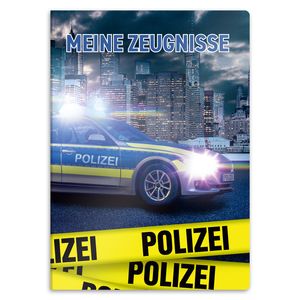 itenga Zeugnismappe A4 Kunststoff Sichtbuch Motiv Polizei
