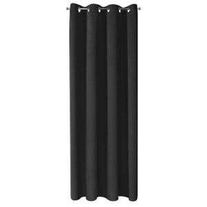 Eurofirany LOGAN Vorhang 135x250 Ösen Schwarz