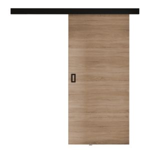 Mirjan24 Schwebetür Werdi, Stilvoll Zimmertür, Wohnzimmer, Praktisch (Größe: 80 cm, Farbe: Sonoma Eiche)
