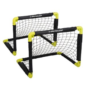 Dunlop Fußballtor-Set - Zweiteilig - Fußball - Zusammenklappbar - Leichtgewicht - Schwarz - 55 CM