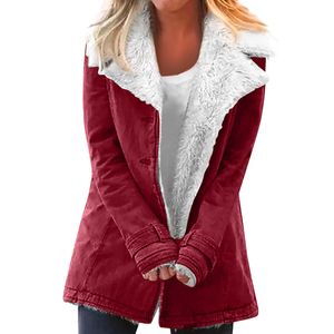 Damen Fleecejacke Winterjacke Sweatjacke Warme Pullover Einfarbig Casual Mantel Oberteile Rot,Größe:Xl