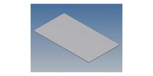 TEKO - TKAPP12.1 - Aluminiumplatte für 10002 / MC 12 - SILBER - 77 x 42,5 x 1 mm