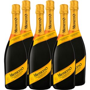 Mionetto Valdobbiadene Prosecco Superiore D.O.C.G. Extra Dry (6x0,75l) Set, Spumante, Schaumwein, Perlwein aus Italien, extra trocken, ausgewogen und harmonisch - Ideal zu Fisch oder als Aperitif