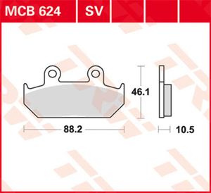 Klocki hamulcowe kpl. TRW MCB624
