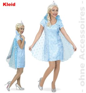 Eiskönigin Prinzessin Fee Karneval Fasching Kostüm 34
