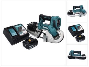 Akumulátorová pásová píla Makita DPB 183 RM1 18 V 66 mm bez kefy + 1x akumulátor 4,0 Ah + nabíjačka