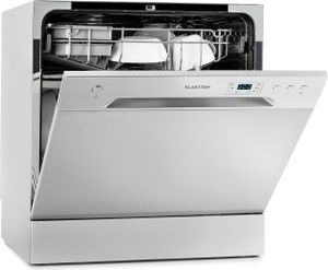 Klarstein Mini-Geschirrspüler für 8 Gedecke, Leiser Geschirrspüler Klein mit 6 Spülprogrammen, Kleiner Tisch-Geschirrspüler für Zuhause, Büro und Camping, Geschirrspüler Mini mit Wasseranschluss