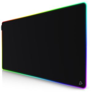 Titanwolf XXXL RGB Gaming Mauspad – 1200 x 600 mm - Mousepad - LED Multi Color - 7 LED Farben Plus 4 Effektmodi - für Präzision und Geschwindigkeit - Gummierte Unterseite