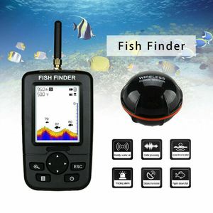 100M bezdrôtový rybársky LCD vyhľadávač rýb Smart Prenosný hĺbkový alarm Bezdrôtový sonarový senzor