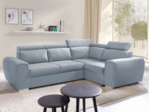 Ecksofa Wohnzimmer - Wohnlandschaft - L-Form Couch mit Schlaffunktion - Bettsofa - Wohnzimmer L Couch - Polstersofa - WIZARO - Blau
