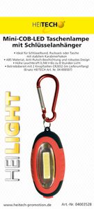 Mini-COB-LED Taschenlampe mit Schlüsselanhänger