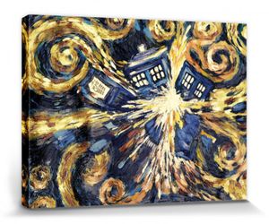 Doctor Who Poster Leinwandbild Auf Keilrahmen - Explodierende Tardis (60 x 80 cm)