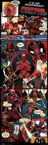 Deadpool - Panels - Tür-Poster Druck - Türposter XXL Format Kino Größe 53x158 cm
