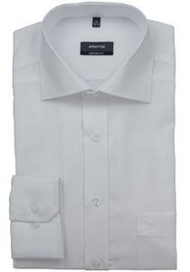 Eterna Comfort Fit Hemd Langarm Uni Popeline Weiß 1100/00/E187, Größe: 40