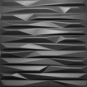 |8qm-32 Stück| 3D Wandpaneele Wandverkleidung Deckenpaneele Platten Paneele XPS Amber Schwarz 50x50 cm