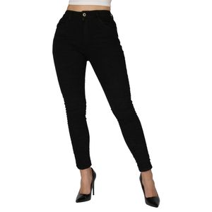 Giralin Damen Baggy Jeans Regular Waist 5-Pocket-Style 837531 Schwarz 42 / XL